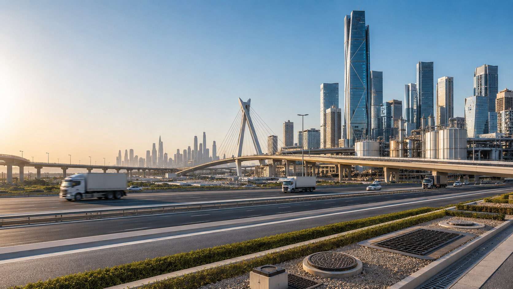 Saudi Arabia infrastructure skyline